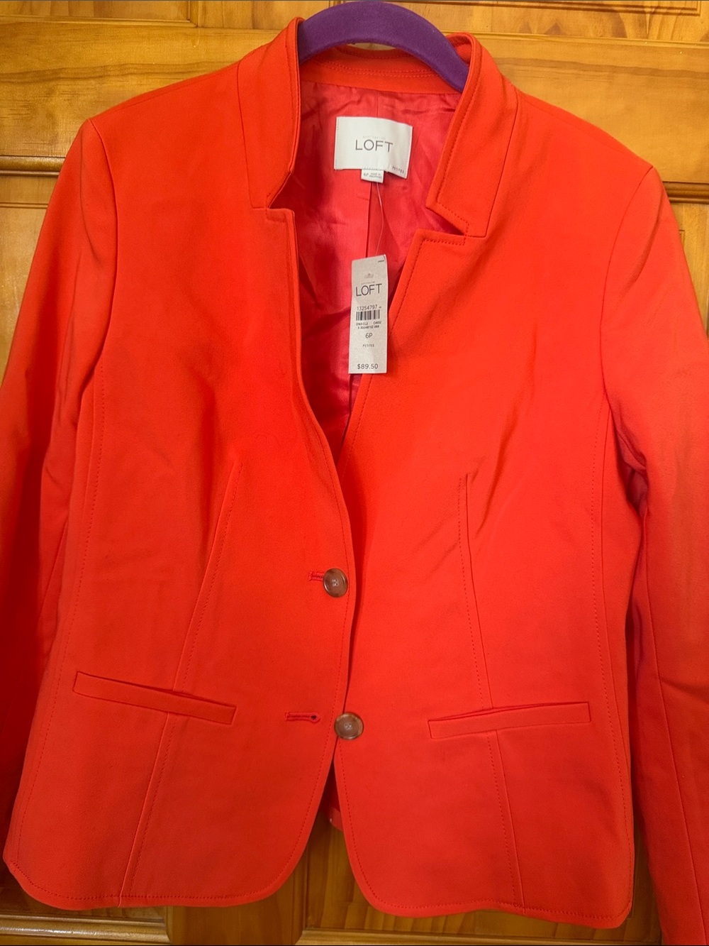 LOFT Women's Bright Red Tailored Blazer